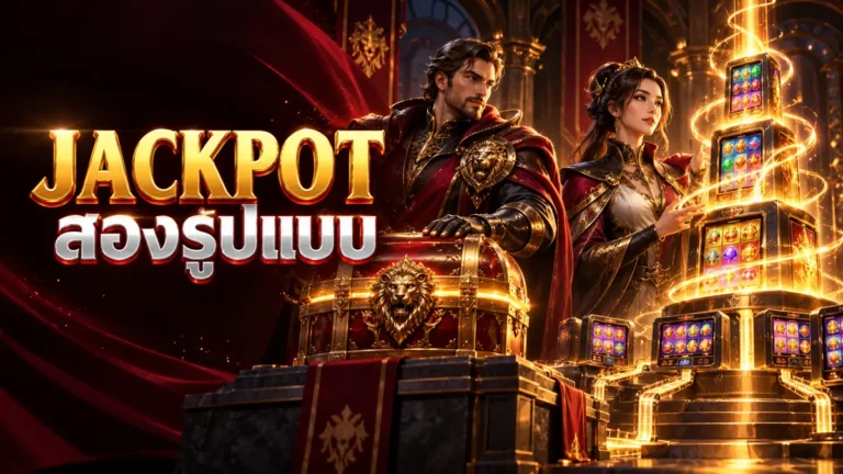 ภาพตัวละครและฉากประกอบเรื่อง แจ็กพอตสล็อตแบบ Fixed และ Progressive ต่างกันอย่างไร